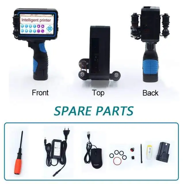 Mini Portable Handheld Printer Ink-jet Printer QR Bar Code Digital Printing Machine on Paper, Carton, Glass, Steel, Stone Board