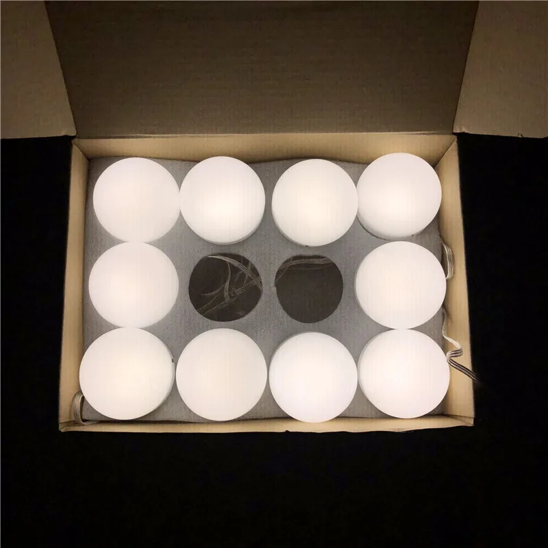 
Hollywood Super Star Style Makeup Mirror Vanity LED Light Bulbs Kit with USB Cable Power Supply 