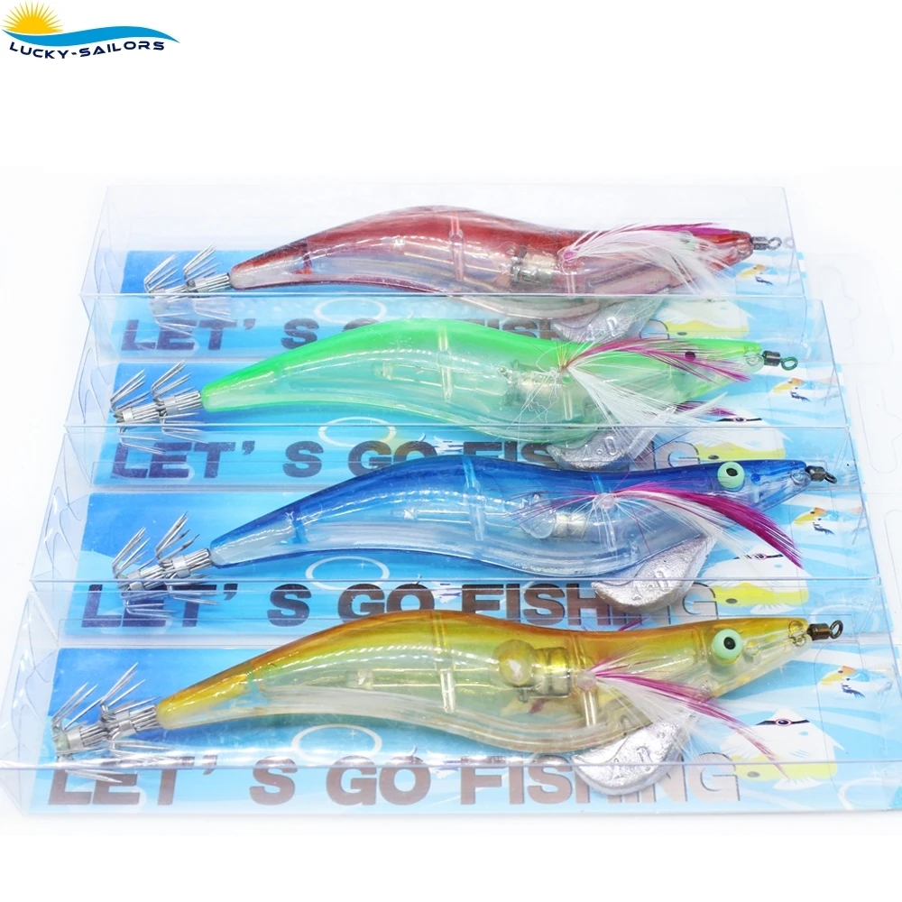 
2.5# Hard Plastic Shrimp Fishing Lure Jigs Glowing In Water Electronic LED Fishing Lure Shrimp 