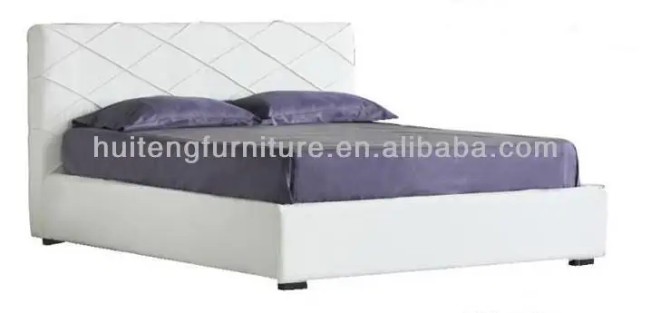 Hot Sale Modern Style Design King Double Size  upholstered bed Leather Platform Bed with Headboard