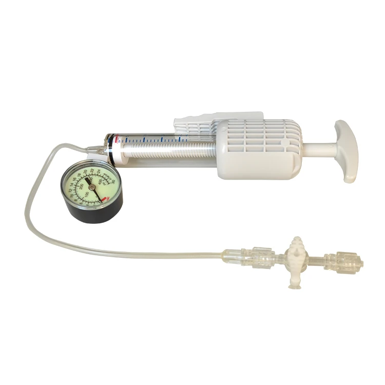 
Disposable Balloon Inflation Devices With Mechanical Display Pressure Gauge 