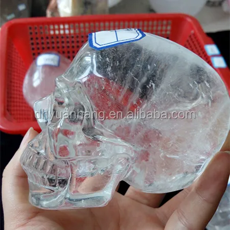 hot sale!natural very clear quartz crystal skulls,hand carved crystal skull head