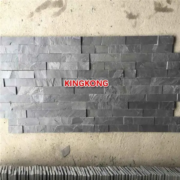 
China factory wholesale black slate culture stone exterior wall cladding tile 