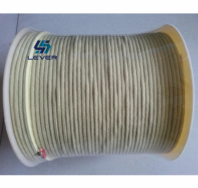 Square Round Braided Aramid Kevlar Rope tempered glass machine roller rope with High Strength 12*5.5mm