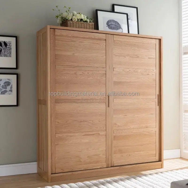 
Custom solid Oak wood two door wardrobe 