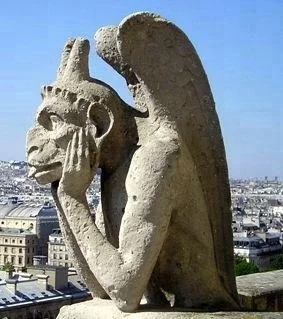 outdoor garden marble gargoyle statue