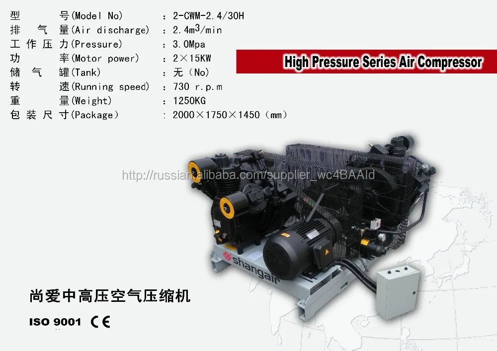 Shangair электрический компрессор воздуха винта для продажи