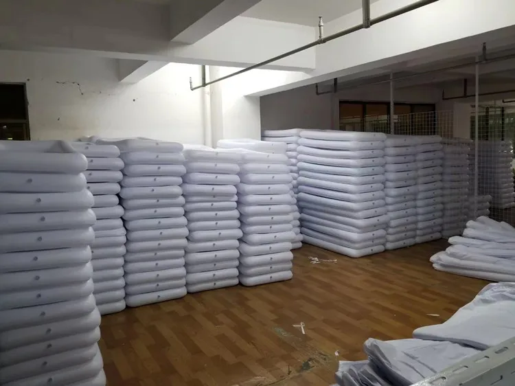 White Inflatable Serving Bar and Buffet with Drain Plug , Salad Ice Tray Food Drink Containers