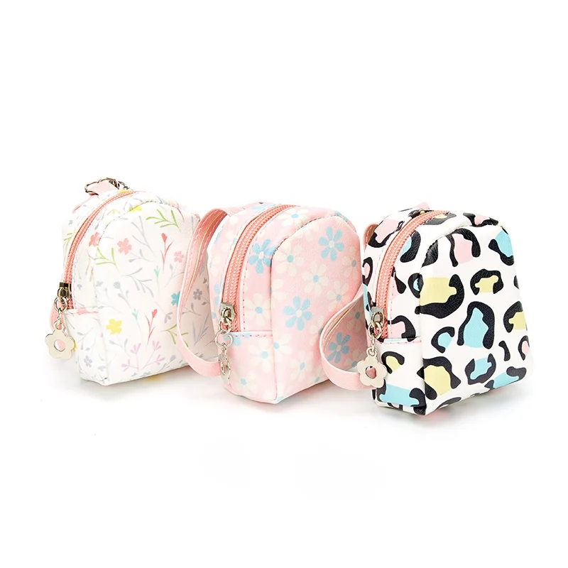 
New Arrival Mini Backpack Style Key Chain Coin Purse Pouch Stylish Fashion Change Key Holder For Women 