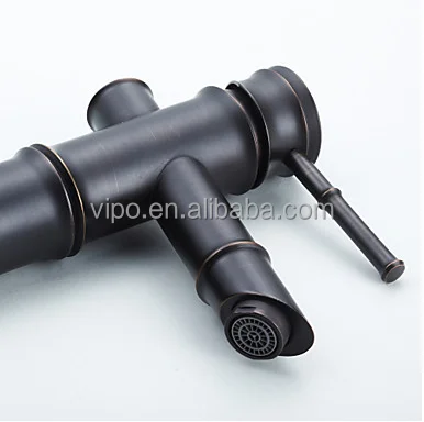 
Bamboo-like Antique Brass Water Tap for Washbasin 