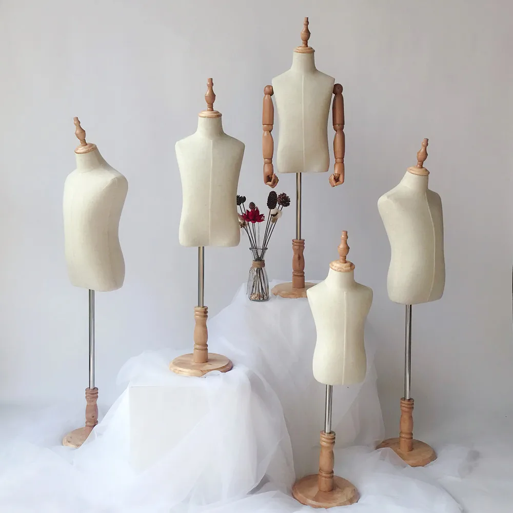 Детский манекен верхняя часть тела торс с деревянной основой детское
