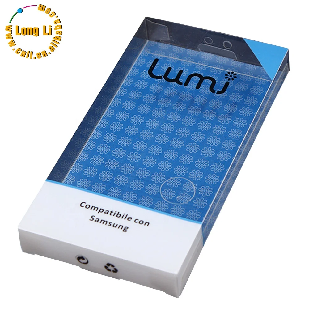 Customized Clear Cell Phone PVC Plastic Packaging Box with window