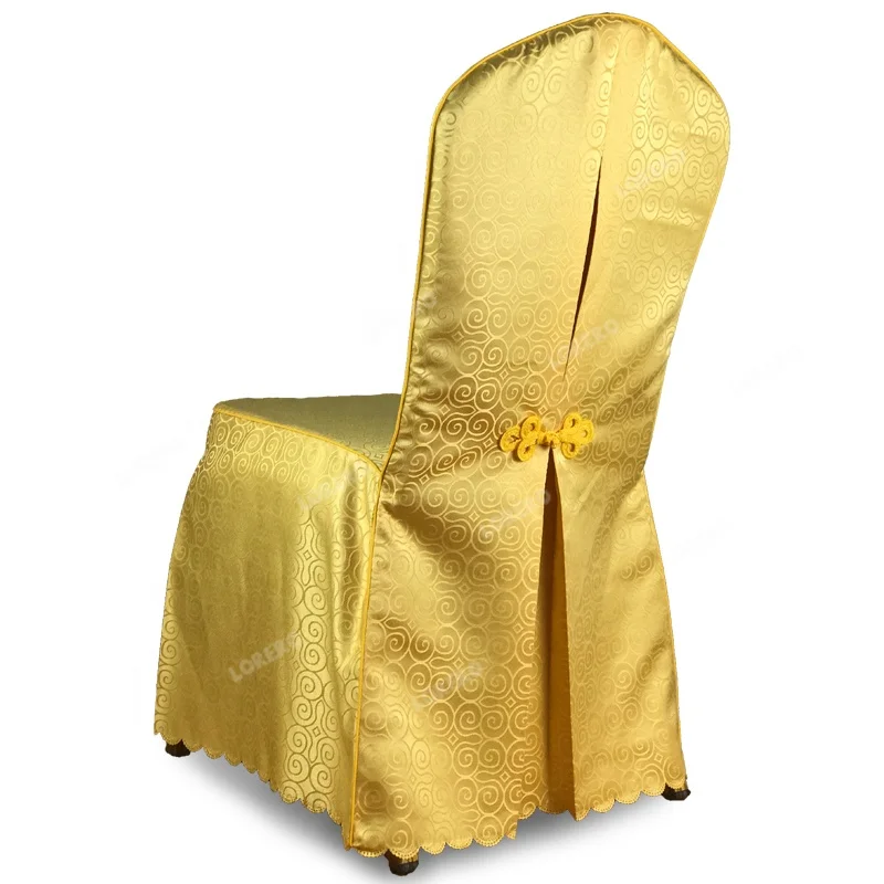 Lorero factory Jacquard Plain polyester banquet hotel  Wedding Chair Covers
