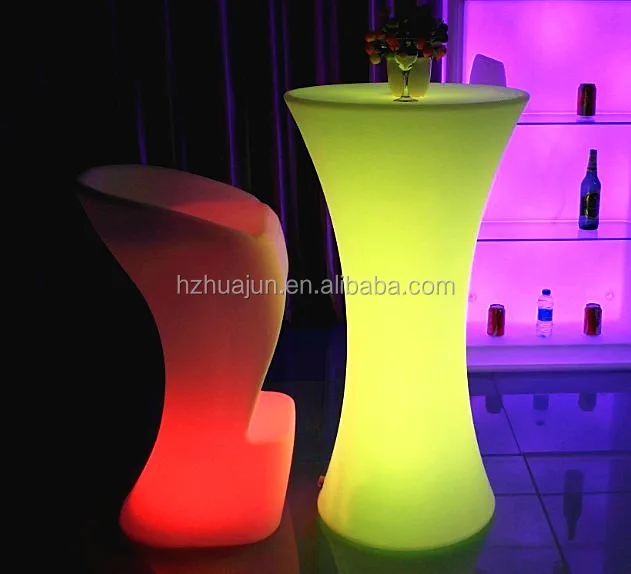 
led bar furniture led glow light up bar table 