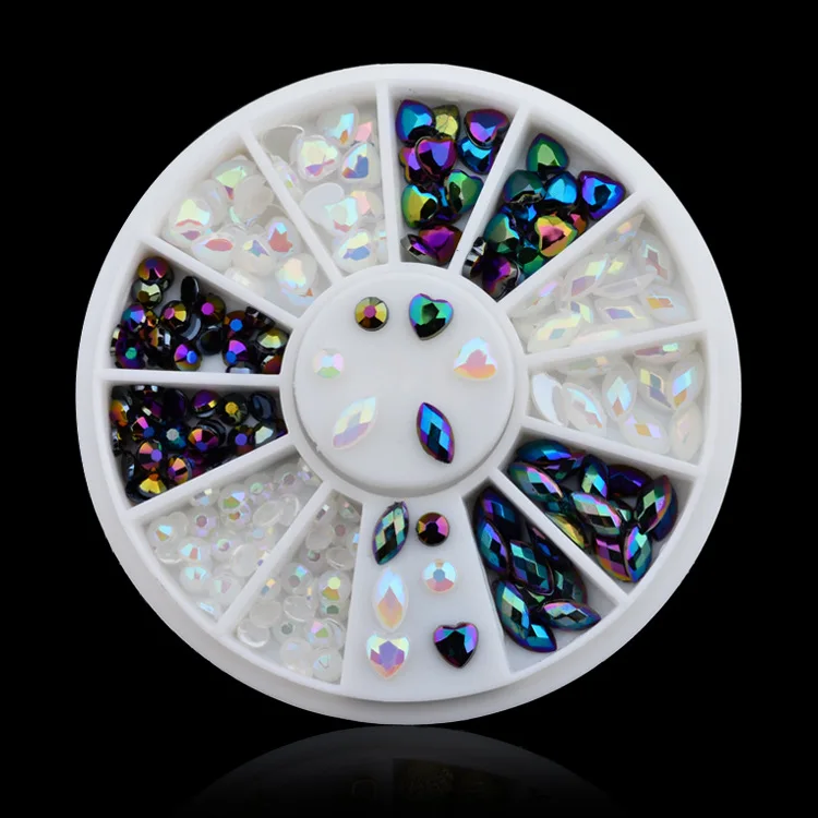 Black White Pearl ongles strass ongles decoracion de unas nail glitter decorazioni unghie rhinestones for nails