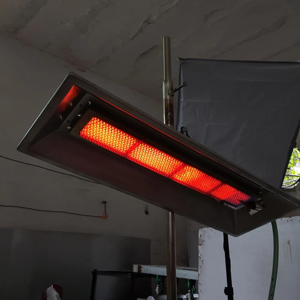 CE hanging high efficiency flameless automatic infrared gas heater birds brooder