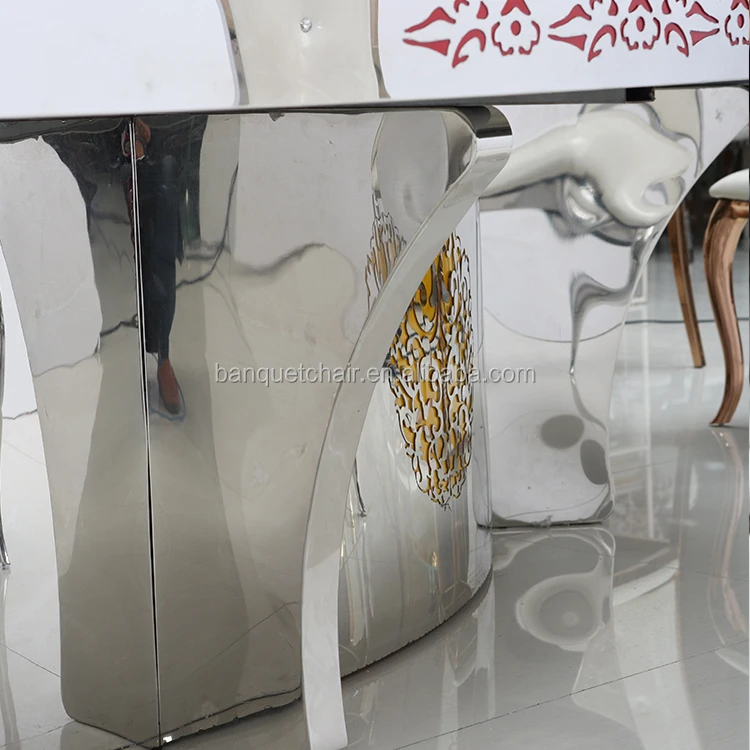 
Fashionable dubai fancy round rotating marble wedding dining table 