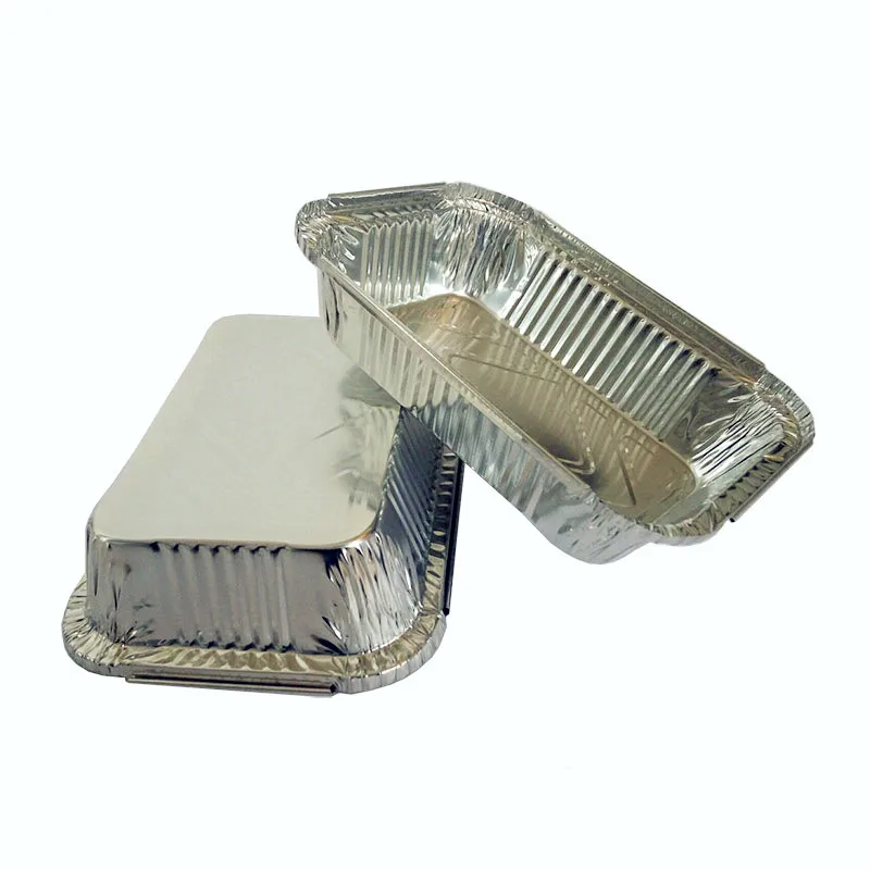 700ML 191*138mm Disposable Rectangular Aluminium Foil container disposable aluminum foil tray with lid