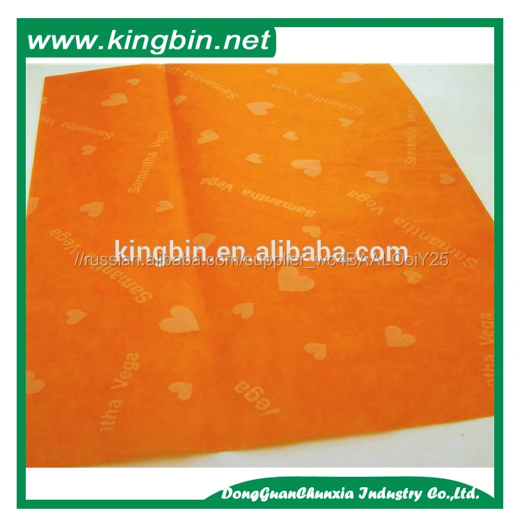 
 Зеленый цвет бумаги с белым / черным логотипом 17 гсм бумаги нестандартного печать оберточной ткани ткани  