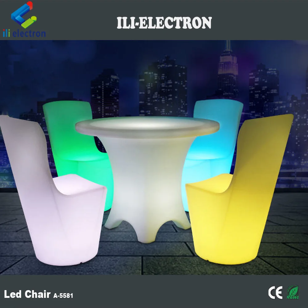 16 colors changing plastic led bar furniture sets