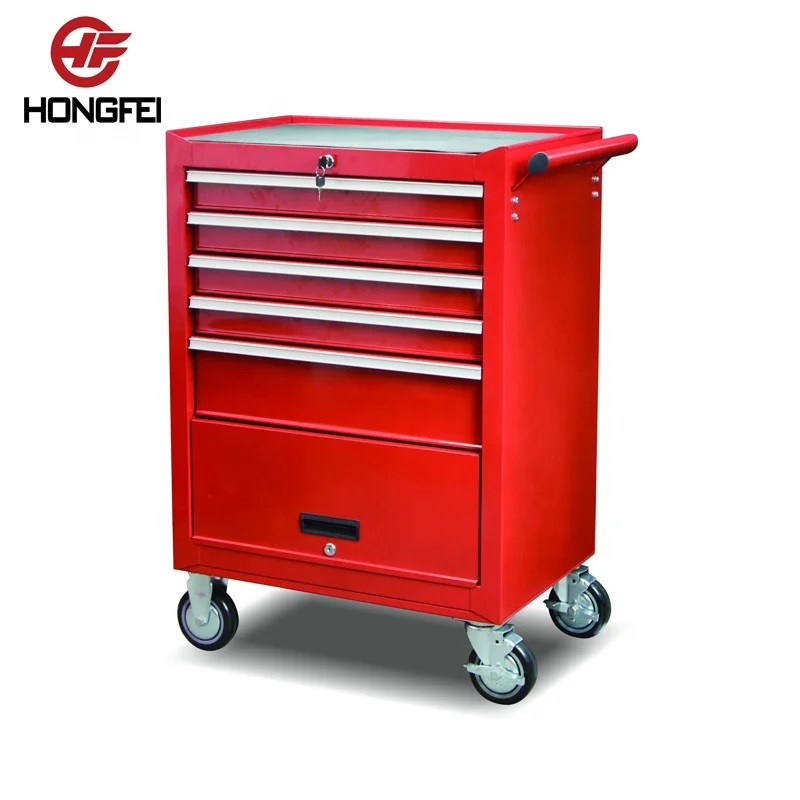 Hongfei Professional Aluminum Tool Boxes Automotive Service Tool Cart of 21 Years Experience