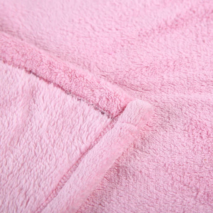 
Cute design collapsible coral fleece hooded children baby swaddle blanket 