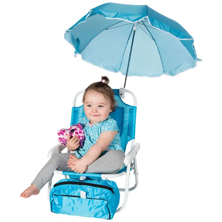 kis brazilian blue beach chair with sun umbrella canopy roof