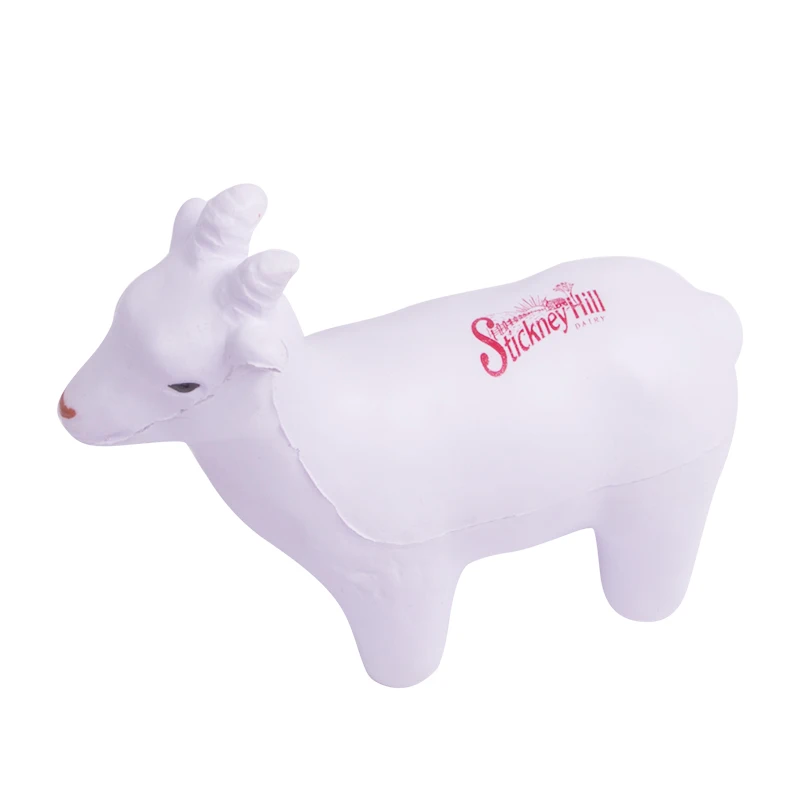 Goat PU Stress Reliever Ball,White Goat PU Stress Ball,Goat PU Stress Ball Toy