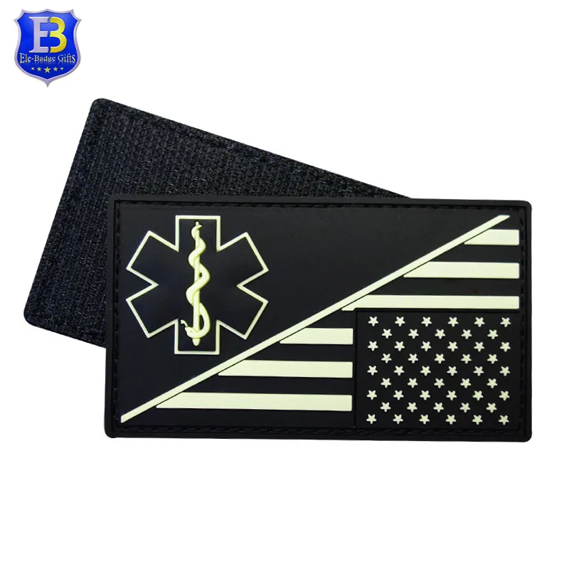 Custom Luminous Label Grow In The Dark Skullcandy Patch,3d Private Label Clothing