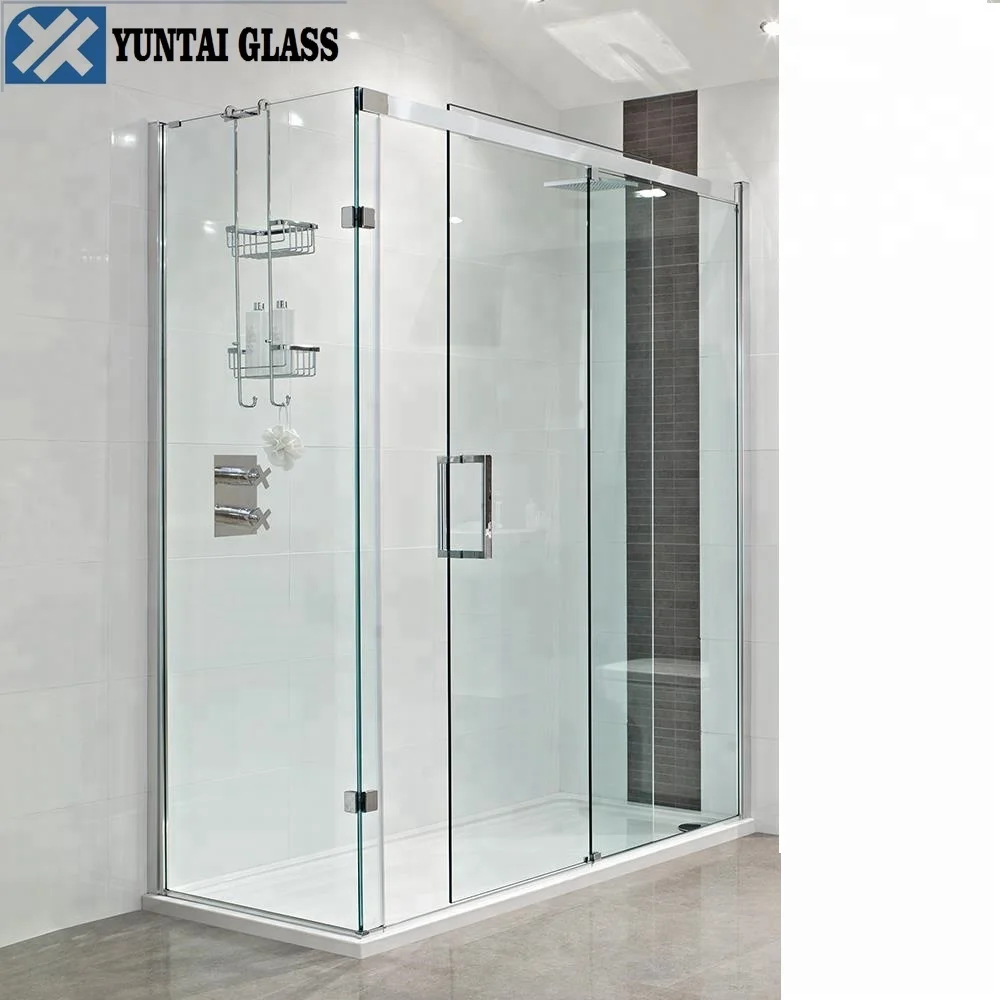 high quality 6mm 8mm 10mm 12mm optiwhite clear frameless folding tempered glass shower cubicles doors with CE