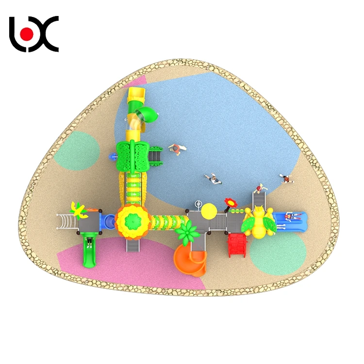 Cheap Commercial Amusement Park Kids Used Outdoor Play Playground Plastic Slides For Sale