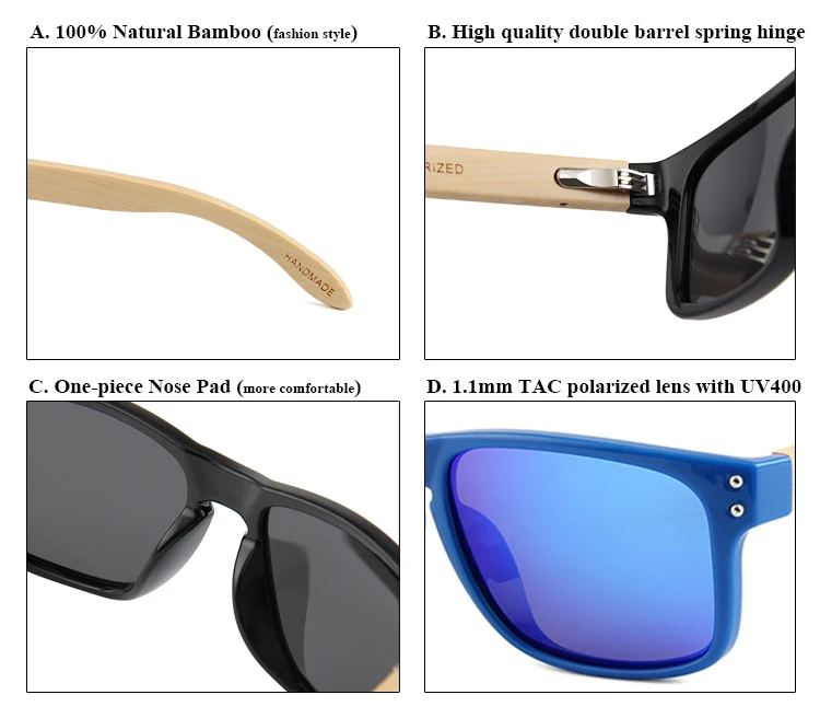 polarized bambu sun glasses uv400 dasoon vision sunglasses