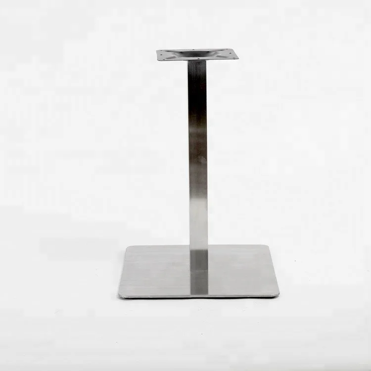 Modern Style Brushed Stainless Steel Metal Dining Single Table Bases