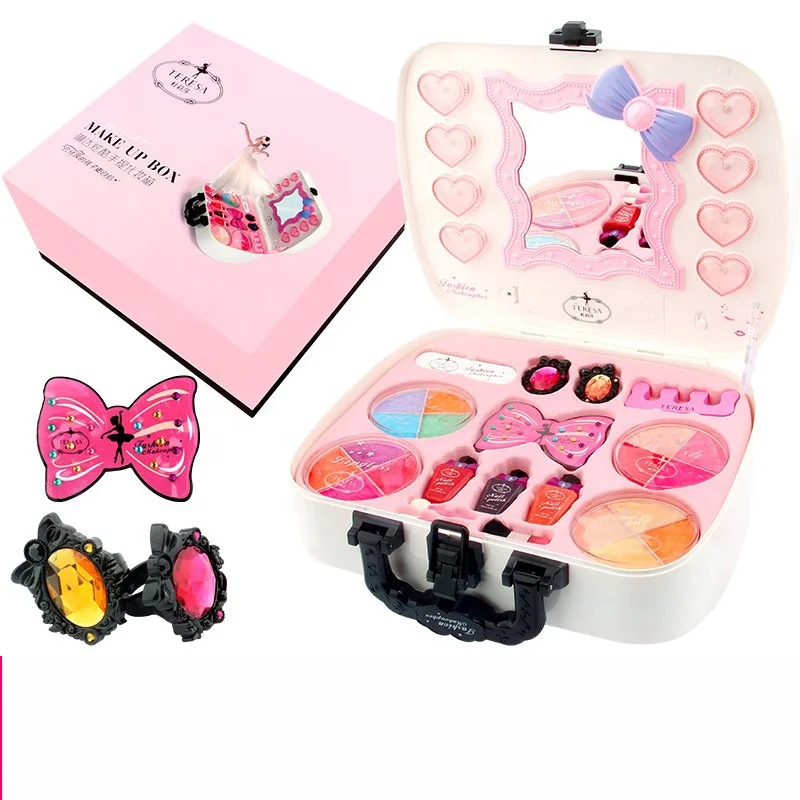 Cute light up mirror case Fashionable real Makeup cosmetics makeup kit for kid