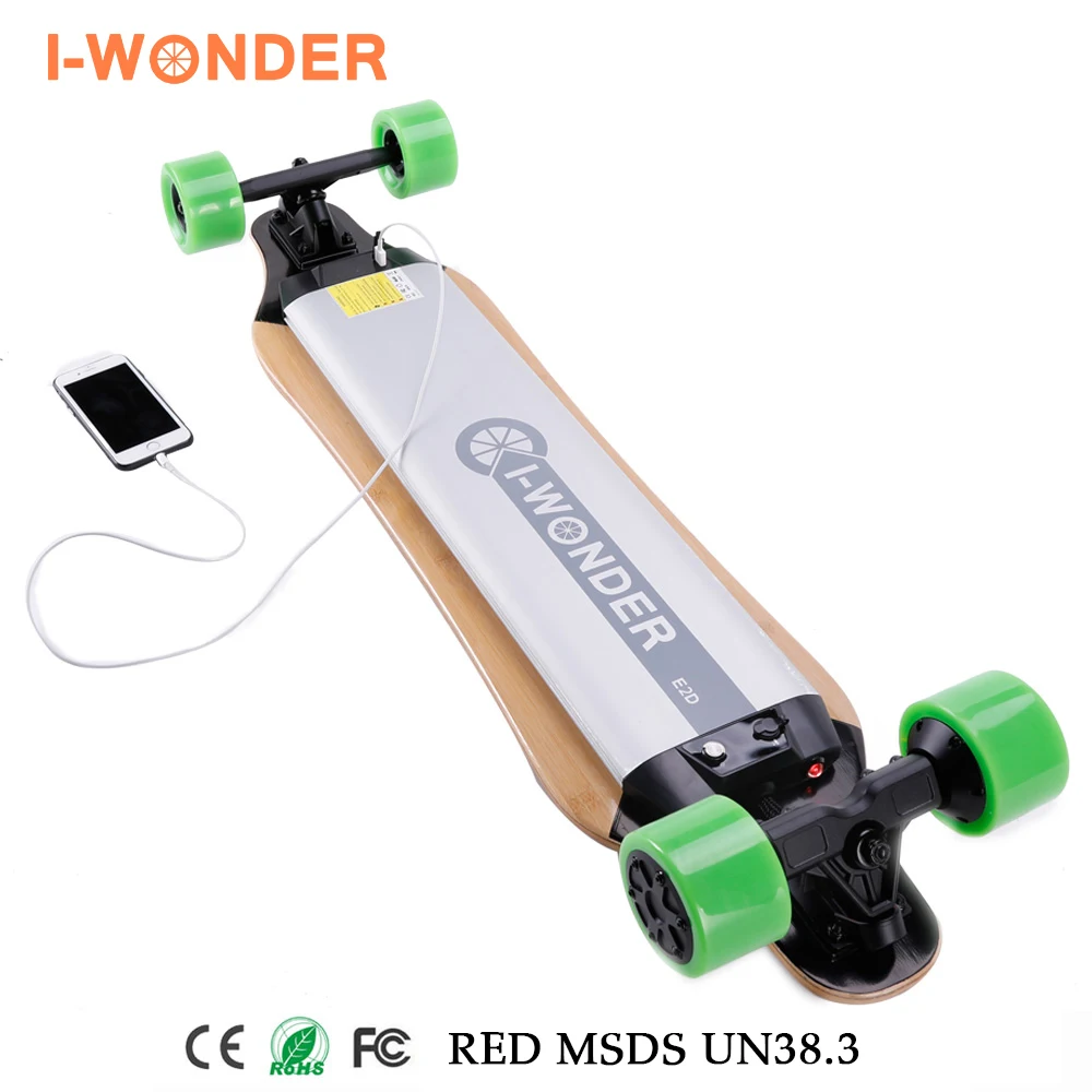 
SK-E2D I-Wonder Led light custom electric skateboard dual hub motors in-wheel electric longboard boosted board 