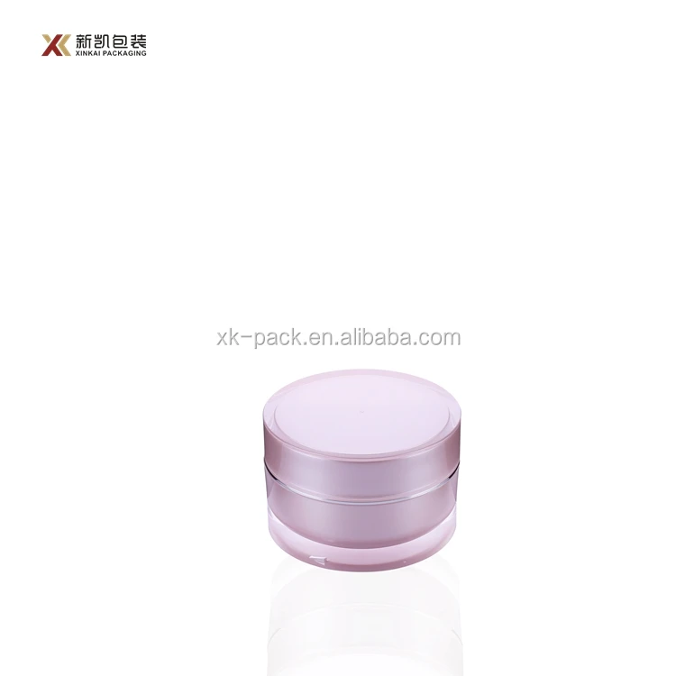 Colored acrylic cream jars round 15g 30g 50g100g 200g white plastic cosmetic packing jar