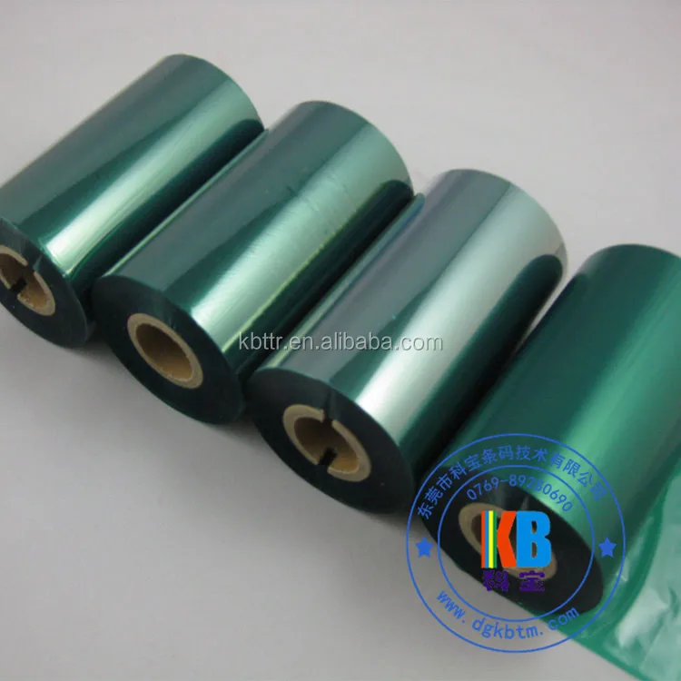 self adhesive Thermal Sticker label Print Green wax resin Barcode Thermal Ink TTR printer ribbon