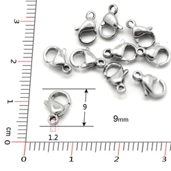 Wholesale Making Jewelry Accessories Mixed Size Stainless Steel Lobster Clasps Jewelry Findings