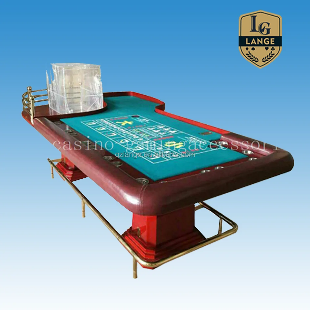 110 Inch Standard Size Roulette Table Gaming Table With Roulette Wheels