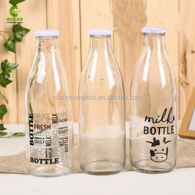 1000ML dairy milk glass bottles