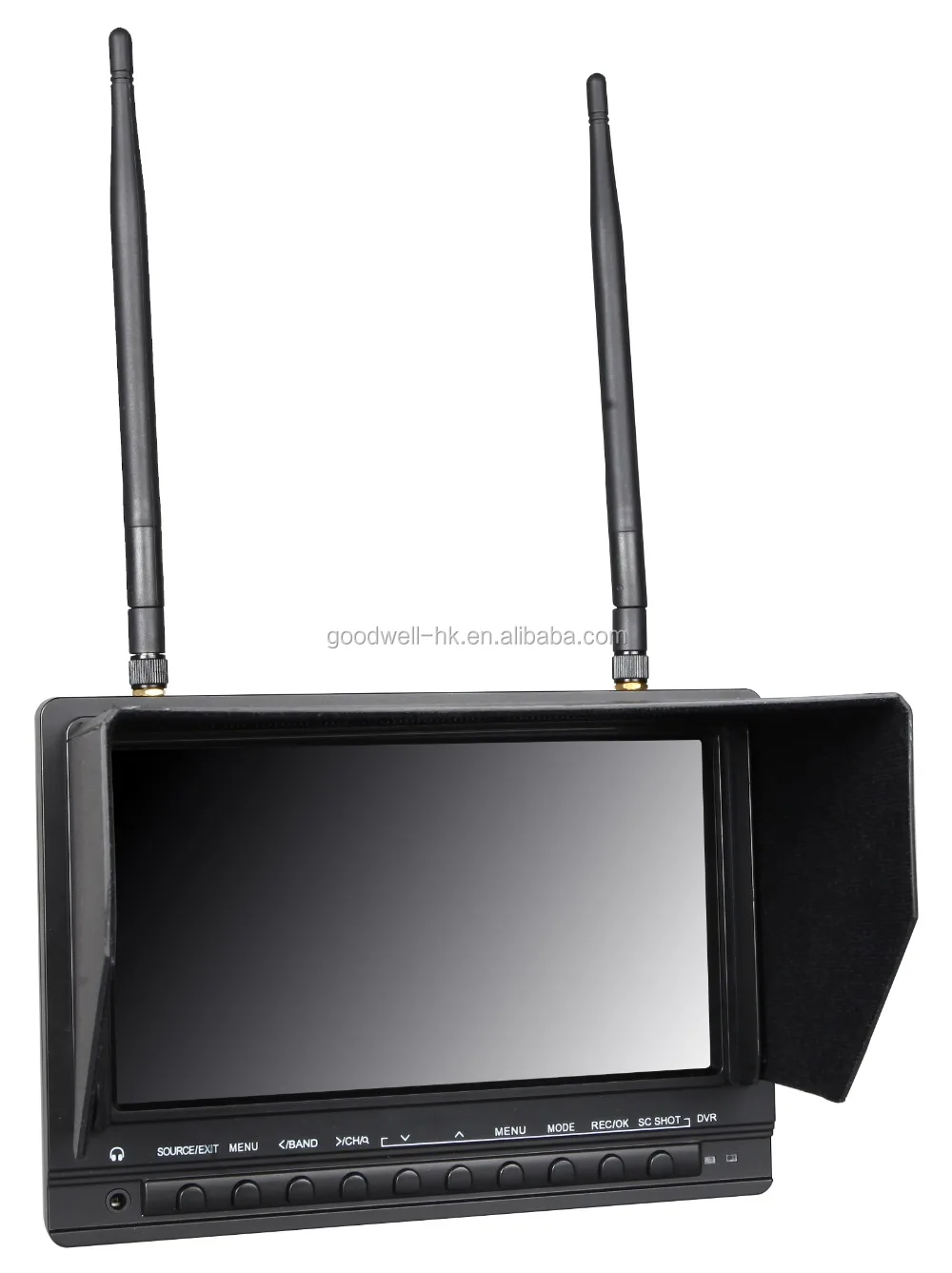 1000 cd/m2 High Brightness 7 Inch FPV Monitor built in DVR and Battery