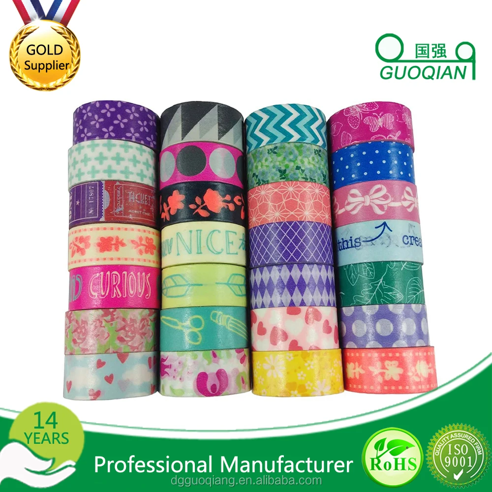 free sample Waterproof Japanese Washi paper printing tape