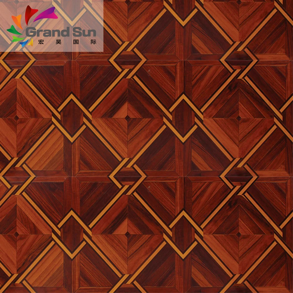 Euro Standard EN13329 class 32 hickory 2-strip parquet laminated wood flooring