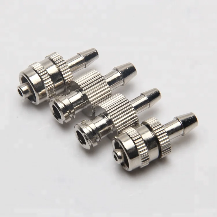 Metal Nickel Plated Brass Dispensing Fittings Luer Lock Cannula Systems