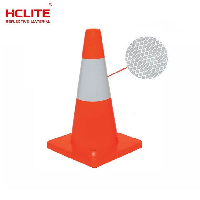 PVC Honeycomb High Intensity Grade Road Safety Reflector Sticker Sheeting Flexible Collar Tape Reflective Traffic Cone Sleeve