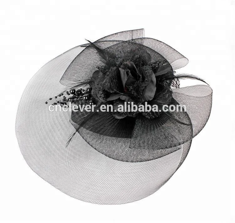 Women fascinators wedding hats hair accessories sinamay elegant party church hats