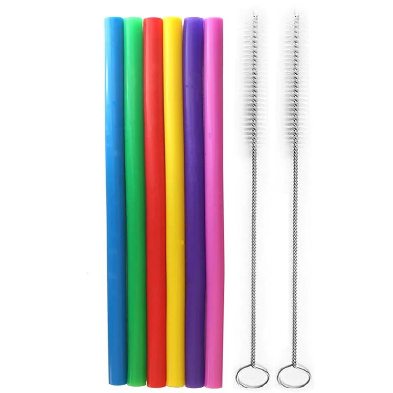 manufacture silicone straws reusable straws for household bar and cafe