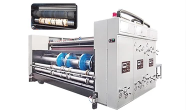 Semi Automatic flexo printing machine for box Printer carton slotting 4 knives