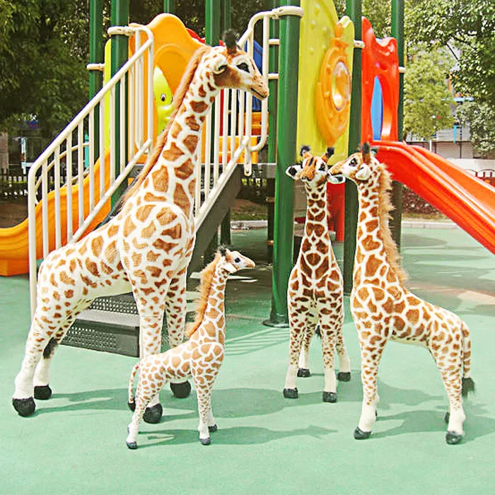 
Custom plush toy, china plush toy animals, giant realistic giraffe 