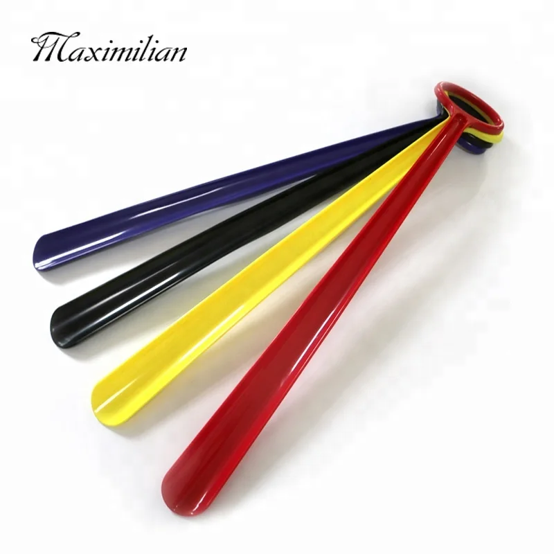 Оптовая продажа с фабрики, Пользовательский логотип, помощник для обуви, 24 дюйма, прочный Красочный Длинный Пластиковый обувной гудок